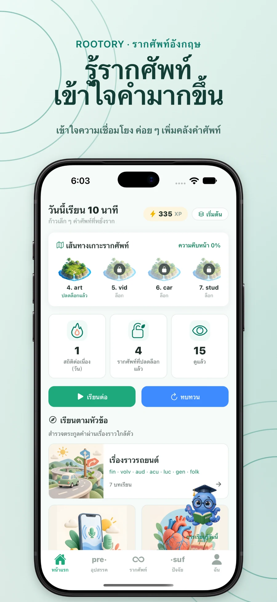 เส้นทางการเรียนรู้ในแต่ละวัน